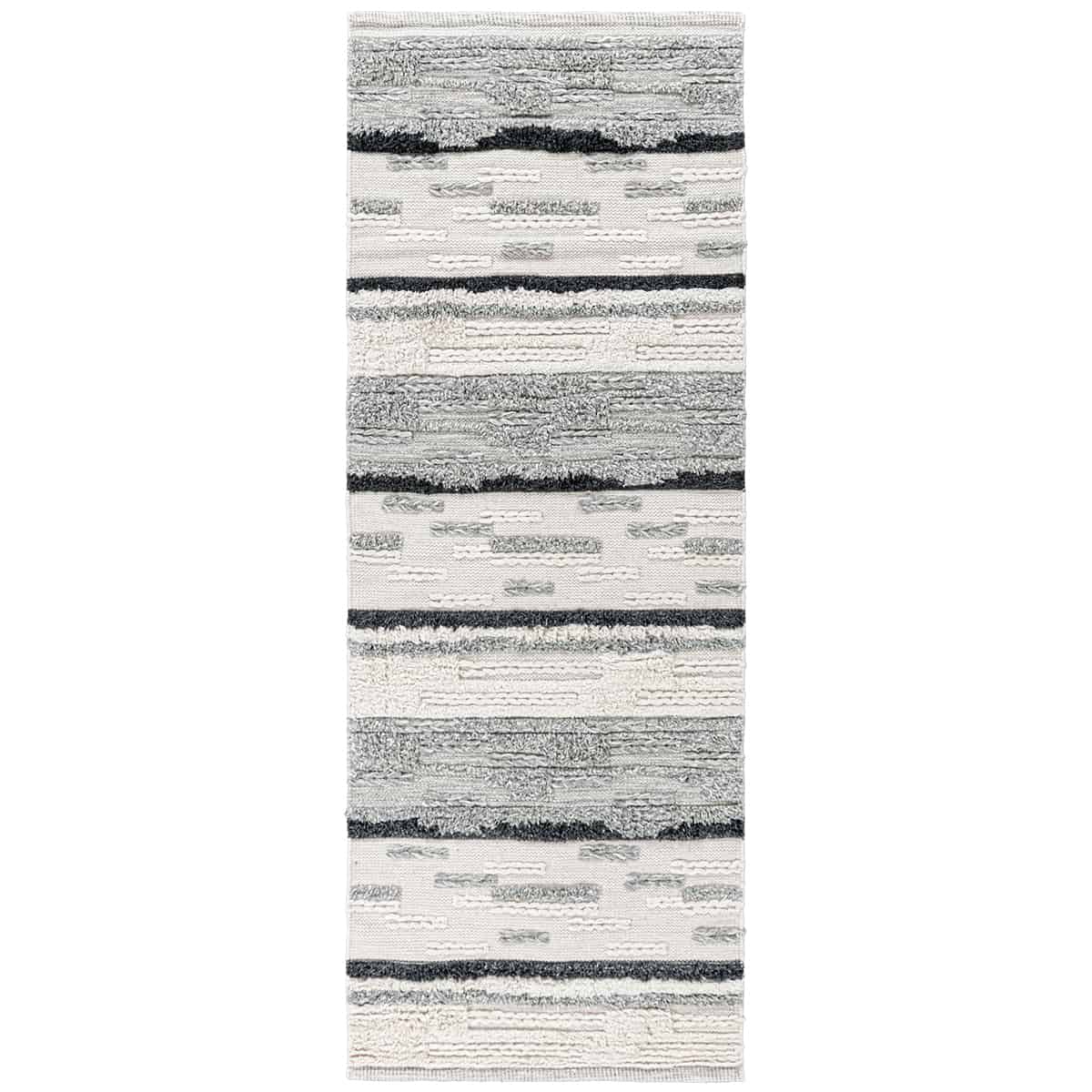 שטיח קילים סקנדינבי 29 אפור/לבן ראנר | השטיח האדום
