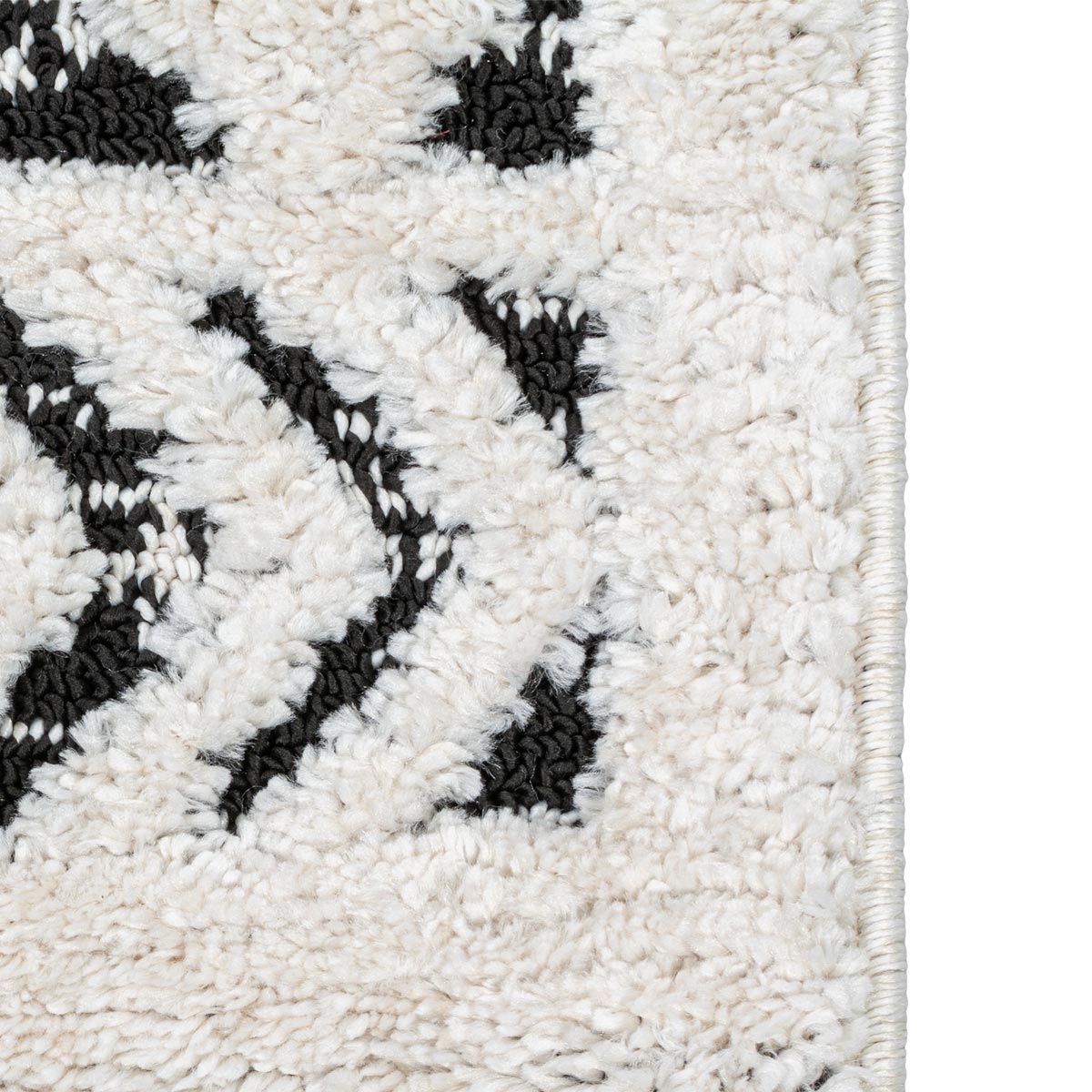 שטיח אטלס 15 אפור כהה/קרם עם פרנזים | השטיח האדום