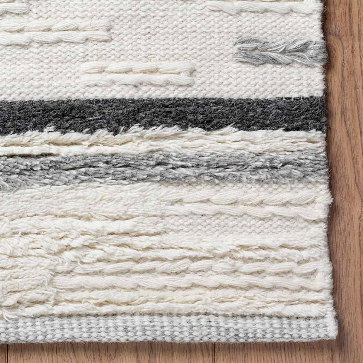 שטיח קילים סקנדינבי 29 אפור/לבן ראנר | השטיח האדום