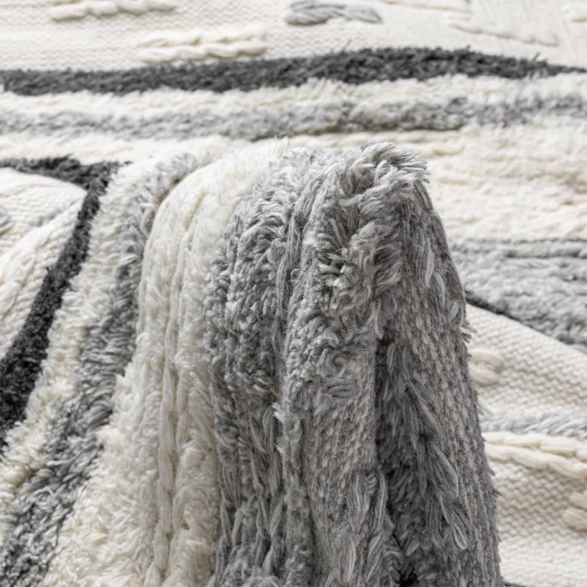 שטיח קילים סקנדינבי 29 אפור/לבן | השטיח האדום