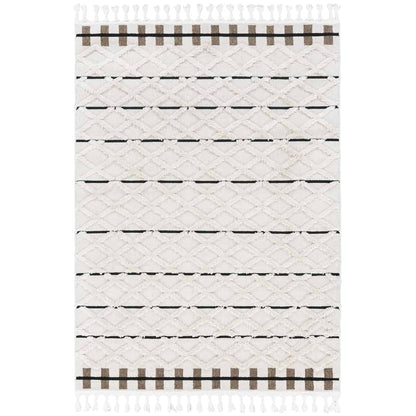 שטיח אטלס 25 קרם עם פרנזים | השטיח האדום