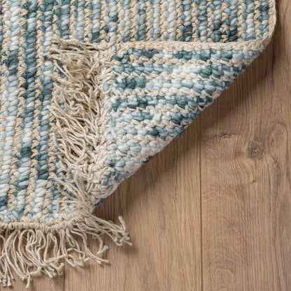 שטיח תמר אריגה גסה 10 קרם/אפור עם פרנזים | השטיח האדום