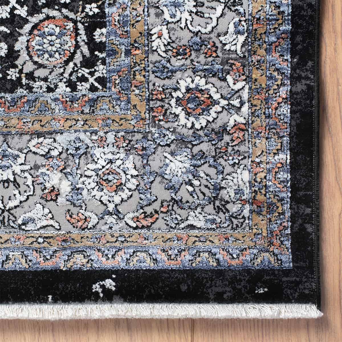 שטיח ג'איפור 25 אפור עם פרנזים | השטיח האדום