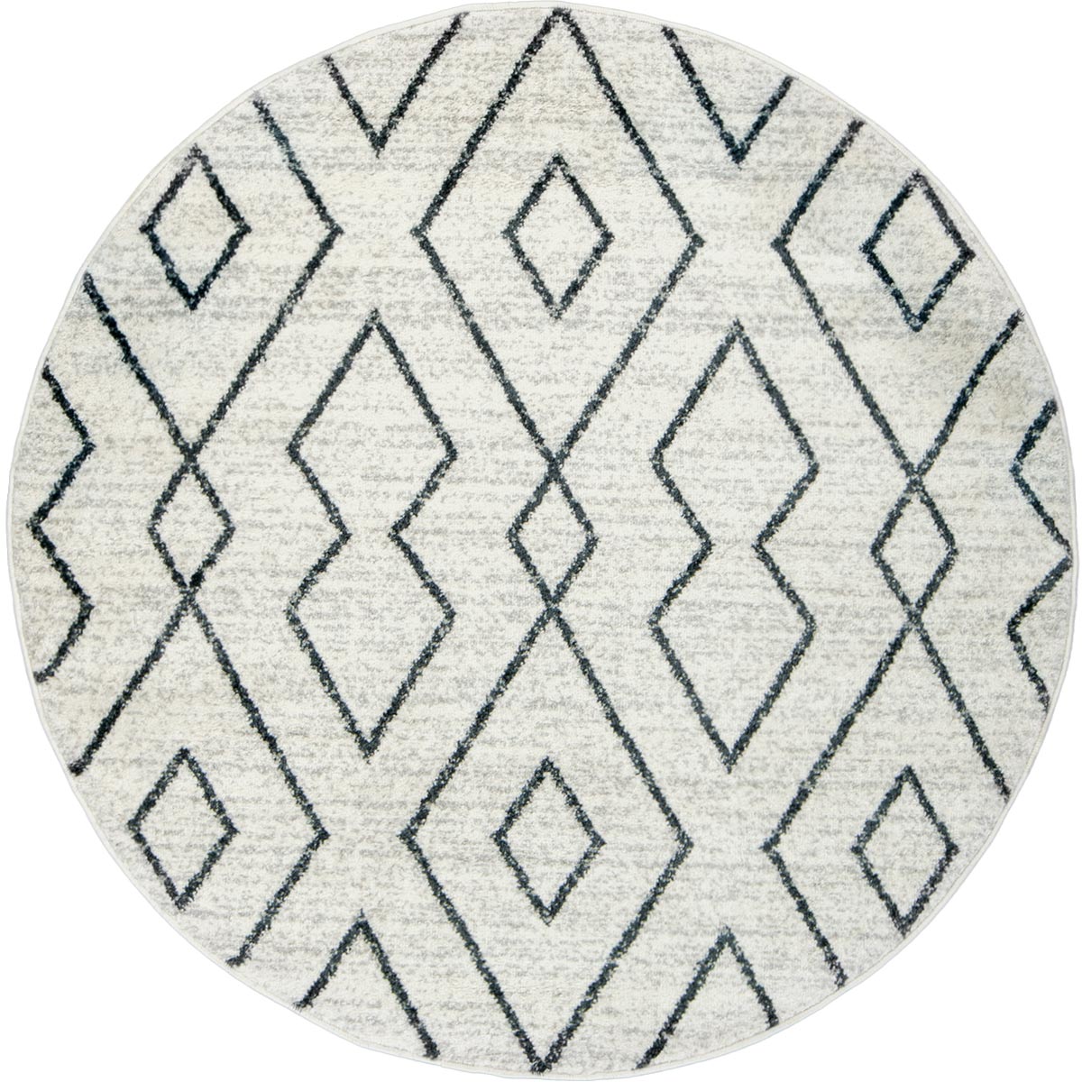 שטיח מרקש 26 קרם/שחור עגול | השטיח האדום