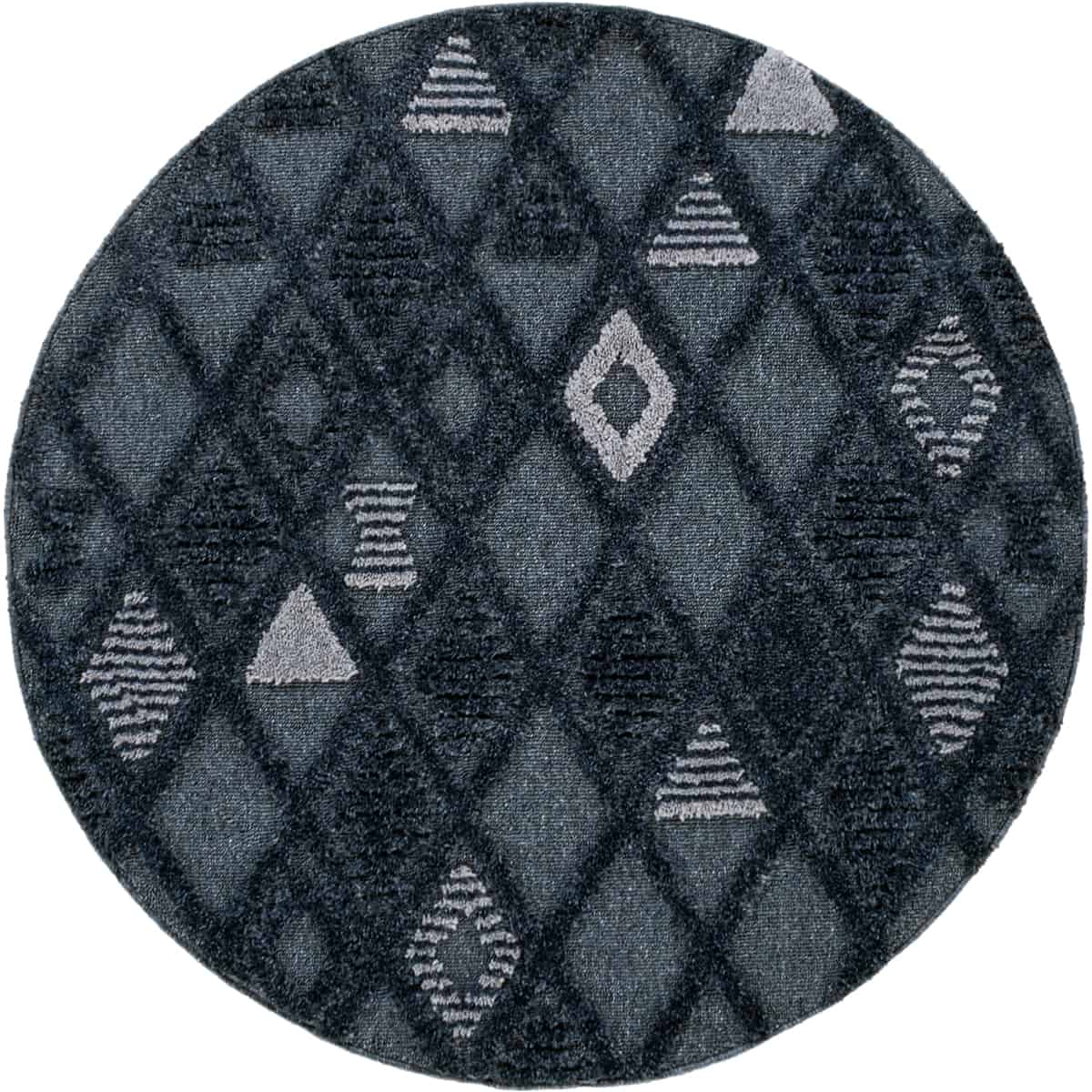 שטיח אטלס 23 כחול כהה עגול | השטיח האדום