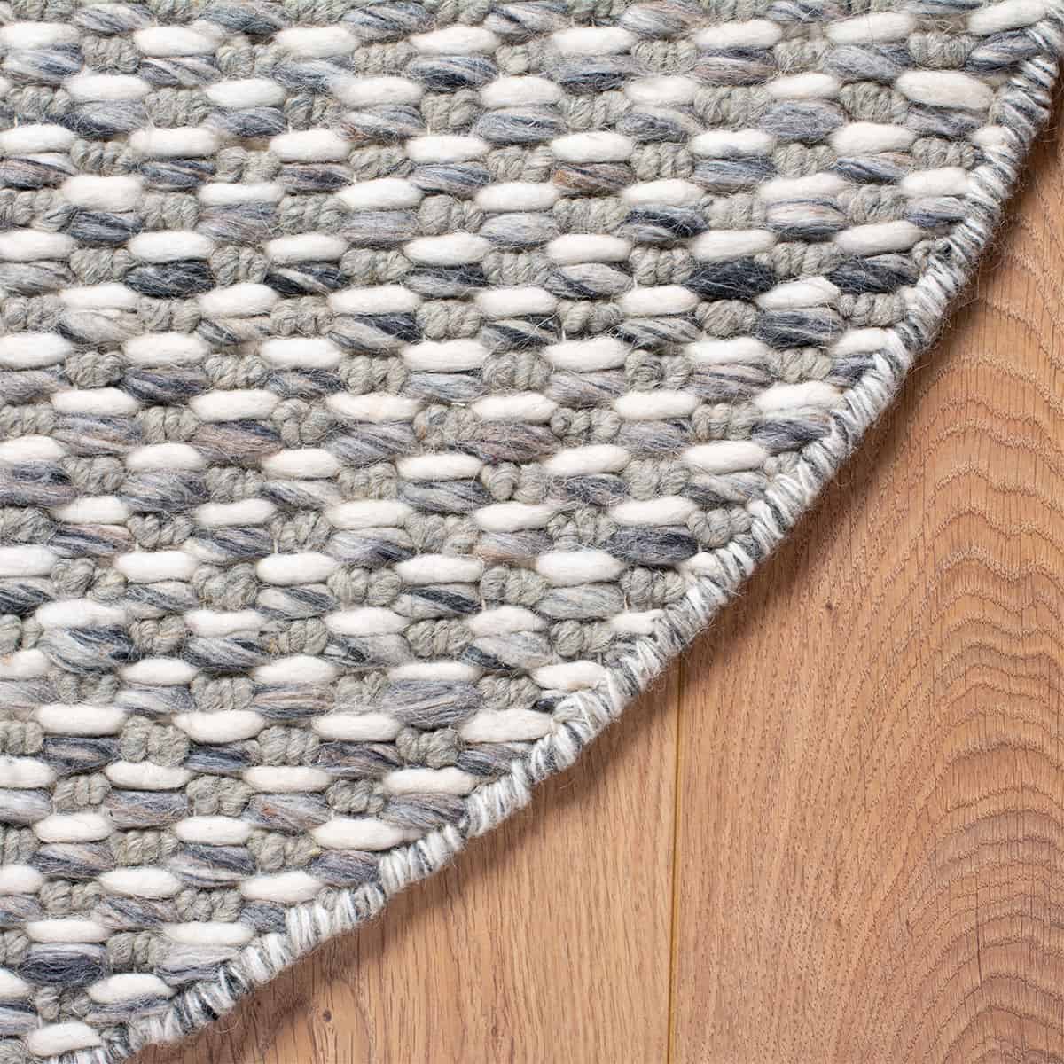  שטיח גפן חלות עבות 01 אפור עגול | השטיח האדום 