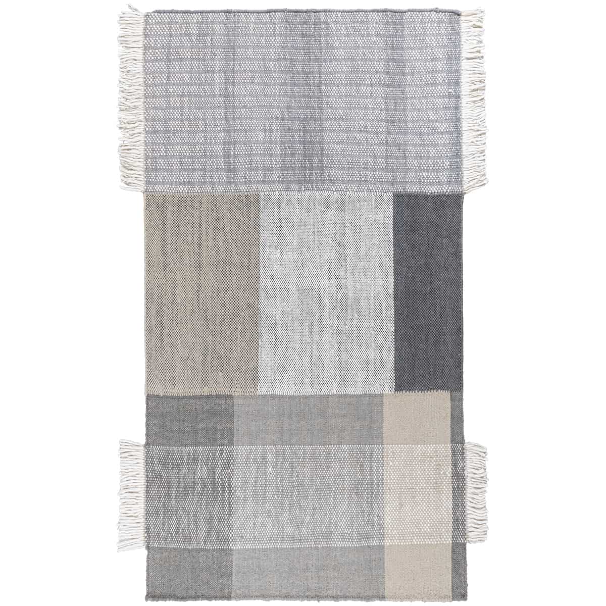  שטיח קילים סקנדינבי 21 אפור בהיר עם פרנזים | השטיח האדום 