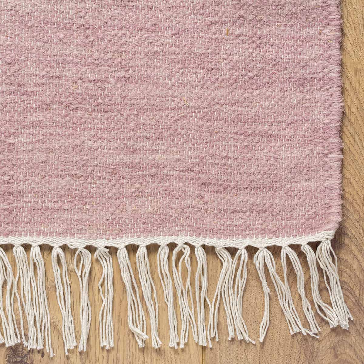  שטיח קילים סקנדינבי 18 כחול/ורוד/אפור ראנר עם פרנזים | השטיח האדום 