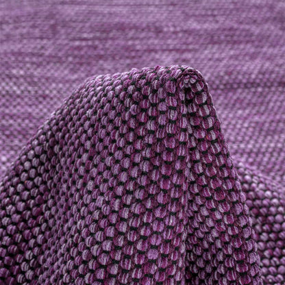  שטיח גפן כותנה 01 סגול/שחור ראנר עם פרנזים | השטיח האדום 