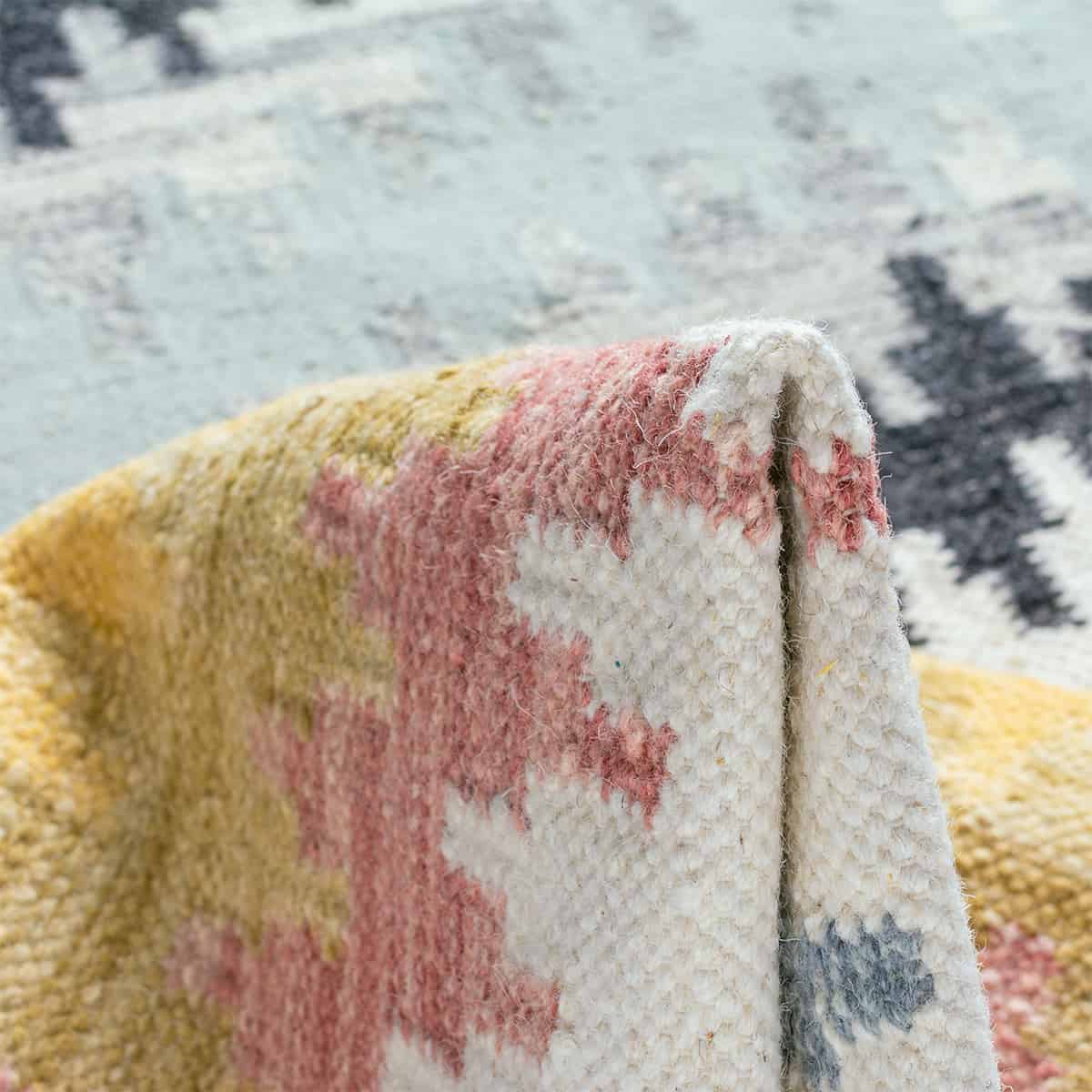  שטיח קילים סקנדינבי 17 צבעוני ראנר עם פרנזים | השטיח האדום 