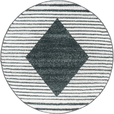 שטיח סלוניקי 14 שחור עגול | השטיח האדום