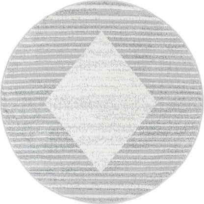 שטיח סלוניקי 14 אפור עגול | השטיח האדום