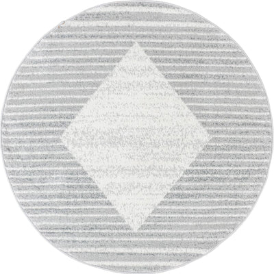 שטיח סלוניקי 14 אפור עגול | השטיח האדום
