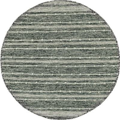 שטיח גפן כותנה 11 שחור/לבן עגול | השטיח האדום