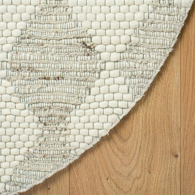 שטיח חבל מרוקאי 02 לבן עגול | השטיח האדום