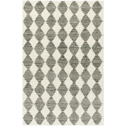 שטיח חבל מרוקאי 03 לבן/אפור כהה | השטיח האדום