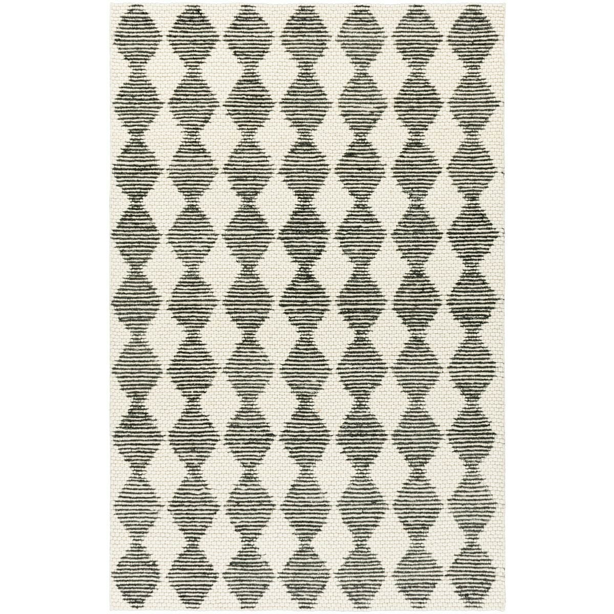 שטיח חבל מרוקאי 03 לבן/אפור כהה | השטיח האדום