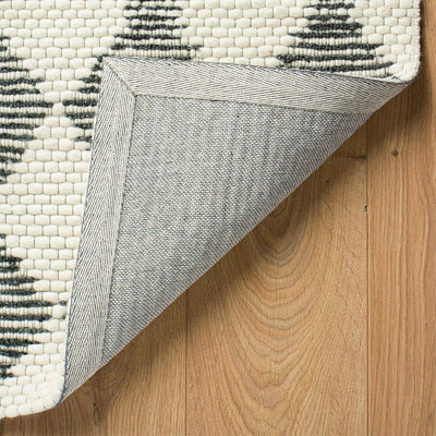 שטיח חבל מרוקאי 03 לבן/אפור כהה ראנר | השטיח האדום