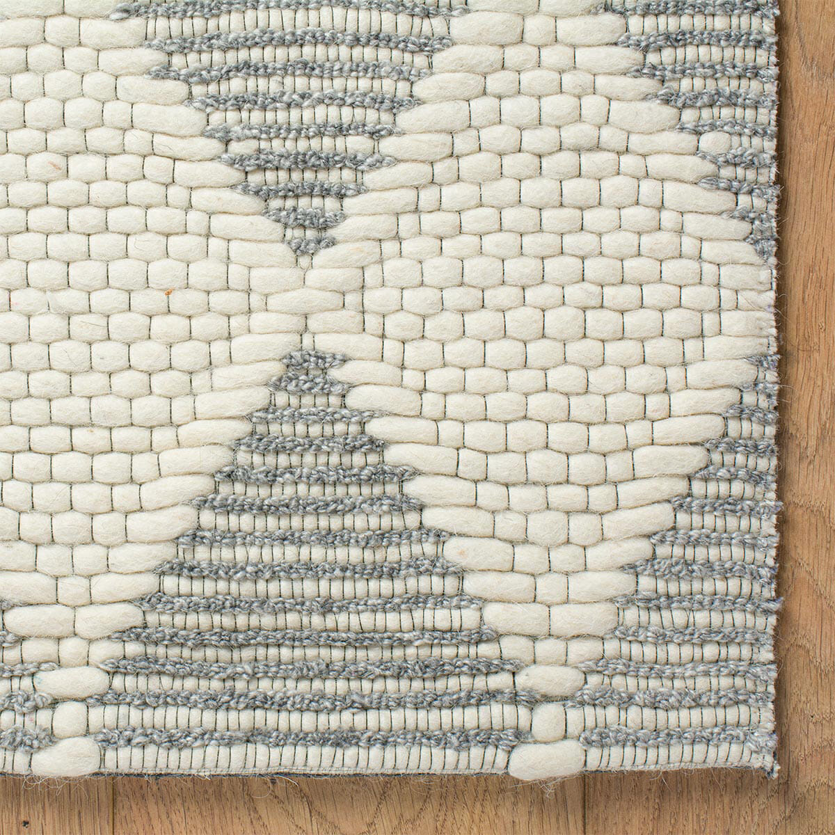 שטיח חבל מרוקאי 02 לבן/אפור | השטיח האדום