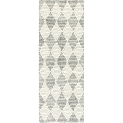 שטיח חבל מרוקאי 02 לבן/אפור ראנר | השטיח האדום