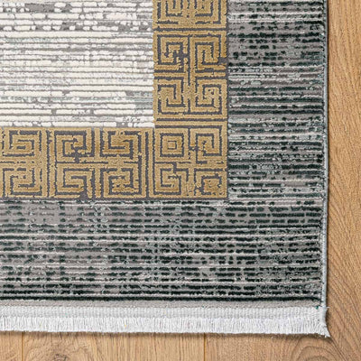  שטיח ג'איפור 21 אפור/בז' כהה עם פרנזים | השטיח האדום 
