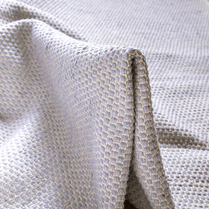 שטיח גפן כותנה 01 תכלת עם פרנזים GEFEN