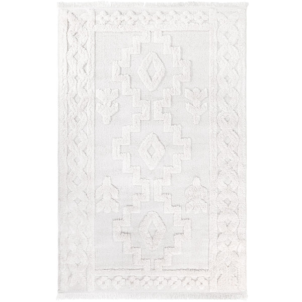 שטיח אטלס 10 קרם עם פרנזים ATLAS