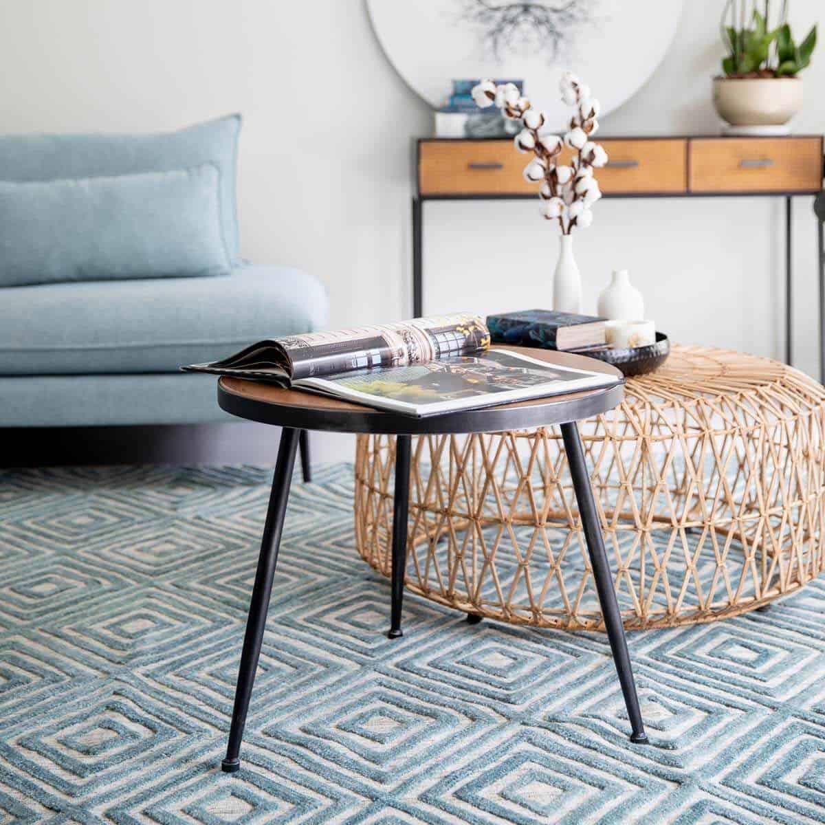 שטיח זארה 01 בז'/תכלת | השטיח האדום | עיצוב: סיגל מלכה, צילום: מאור מויאל 