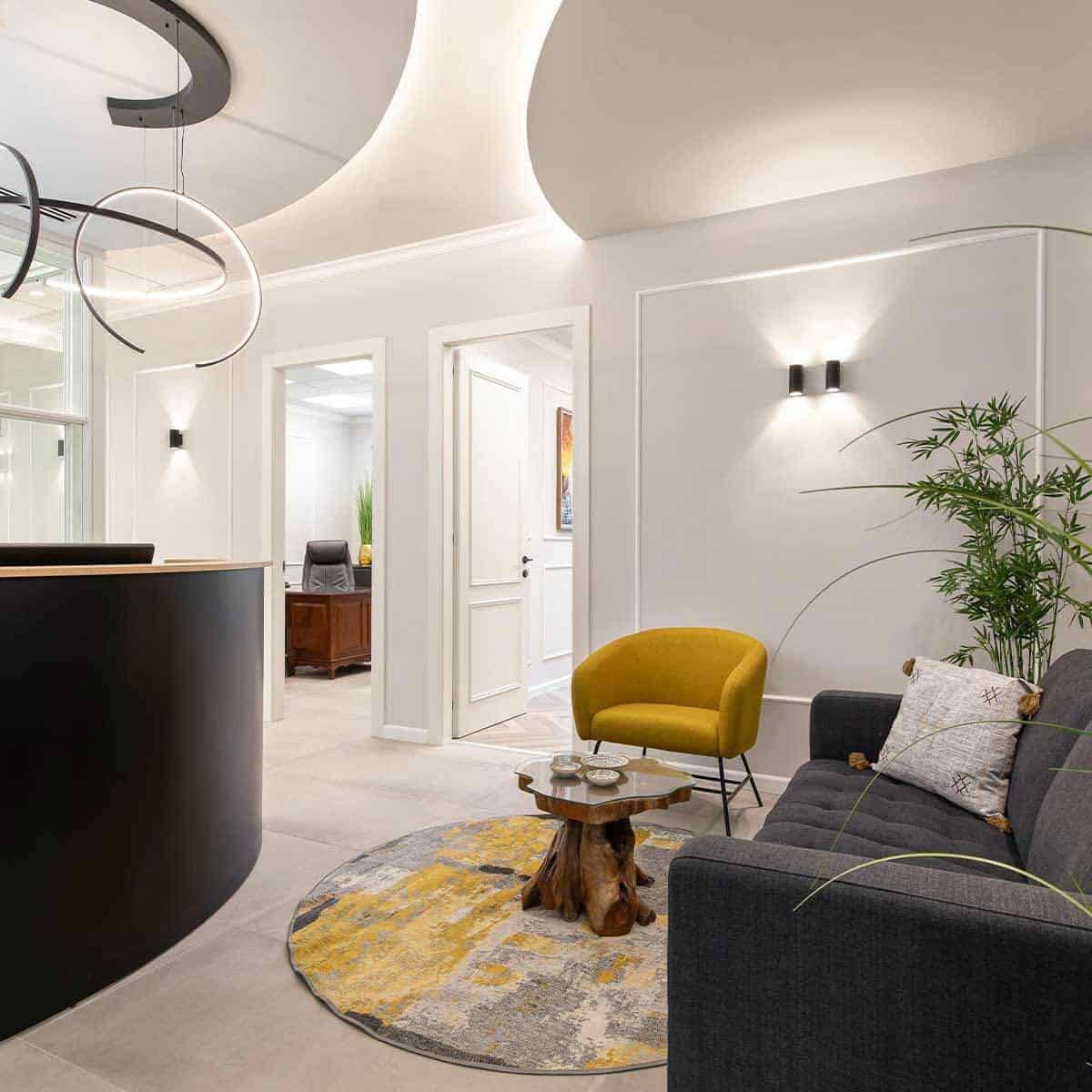 שטיח מרסיי 38 צהוב/אפור עגול | השטיח האדום | עיצוב: אורית בנדר, צילום: מירב פלברג