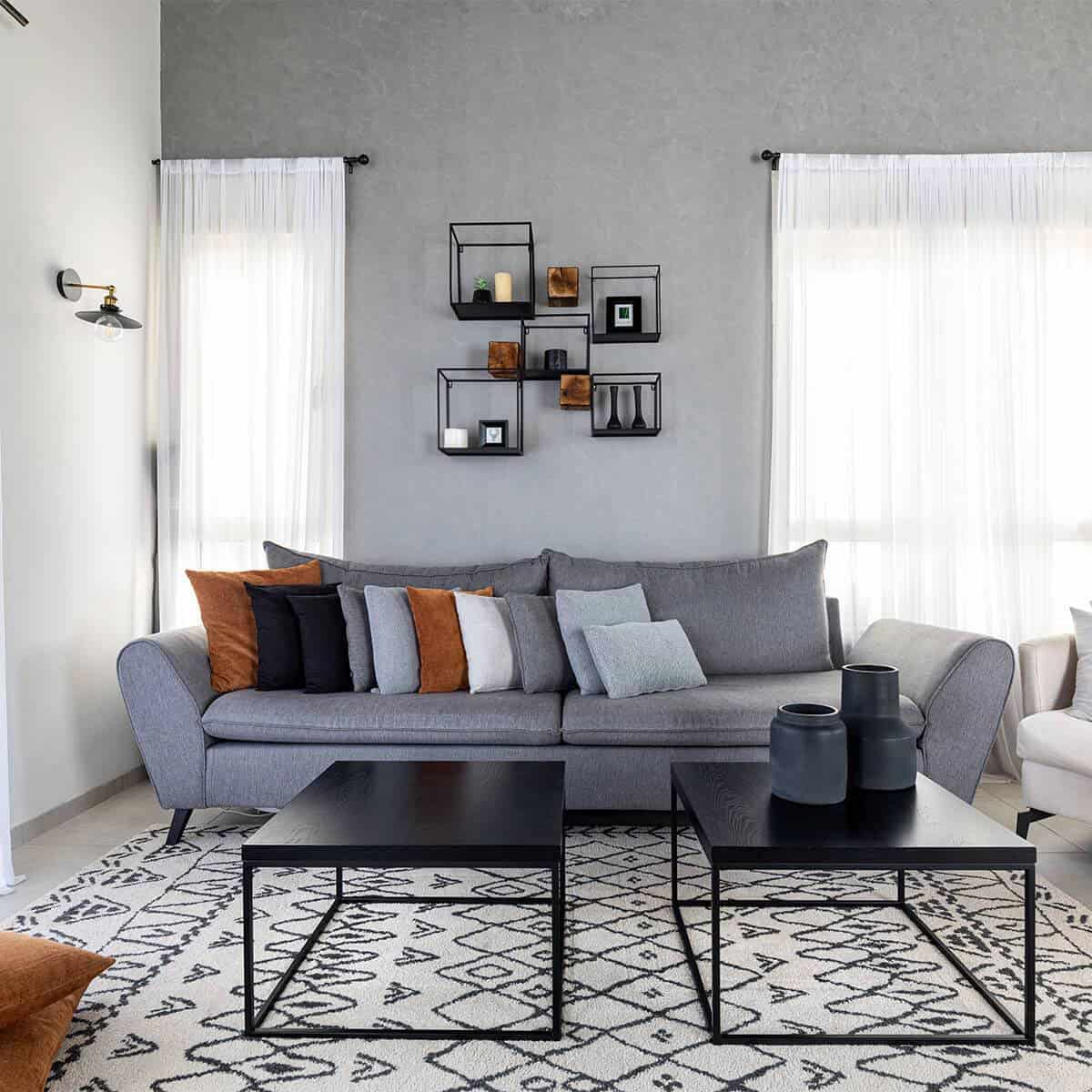 שטיח מרקש 07 קרם/שחור | השטיח האדום | עיצוב: מור חליפה, צילום: אורית ארנון 