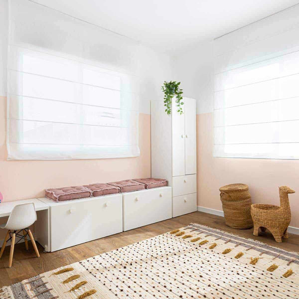 שטיח קילים נורדי 06 צבעוני עם פרנזים KILIM