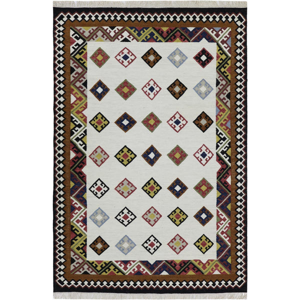 שטיח קילים שיראז 04 צבעוני עם פרנזים KILIM