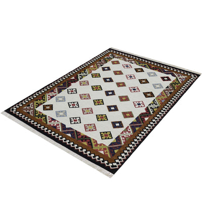 שטיח קילים שיראז 04 צבעוני עם פרנזים | השטיח האדום