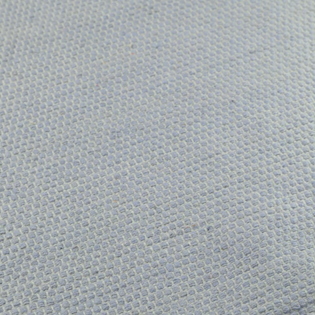 שטיח גפן כותנה 01 תכלת עם פרנזים | השטיח האדום