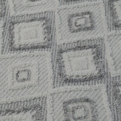 שטיח אטלס 12 אפור/קרם עגול | השטיח האדום